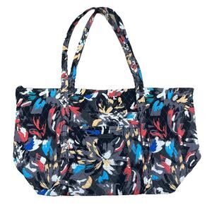 Vera Bradley X- Large Zip TOTE SPLASH FLORAL Shoulder Bag Trolly Slip Carry On